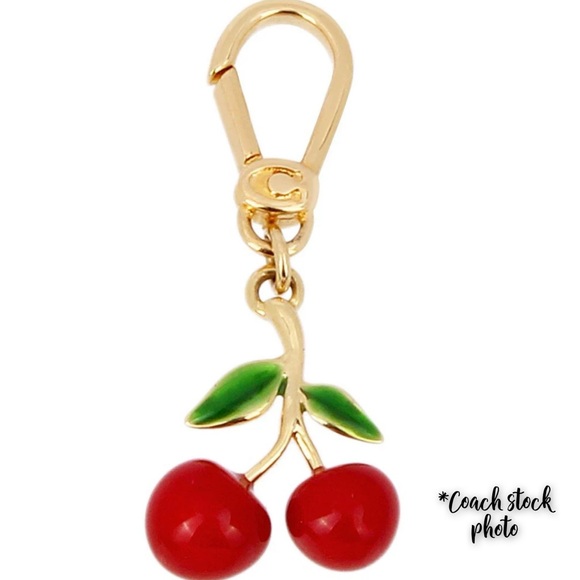 🚫SOLD🚫 Coach Tabby 12 Cherry Print and Coach Cherry Charm Collectible + Gift Box - Picture 9 of 17